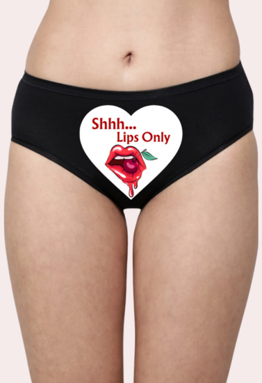 Sensual Custom Text Lips-Only Surprise Panty