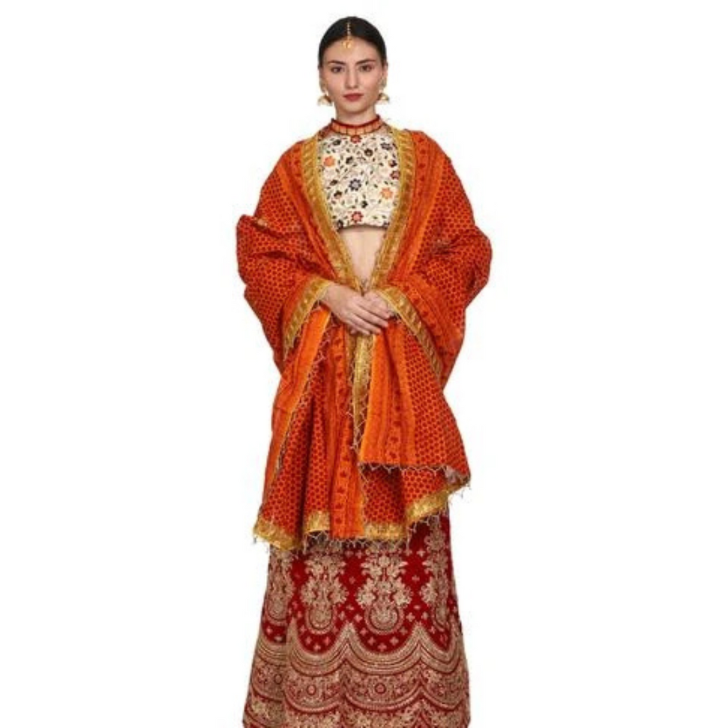 Fashion & Heritage Women’s Solid Cotton Pichora – Elegant Dupatta