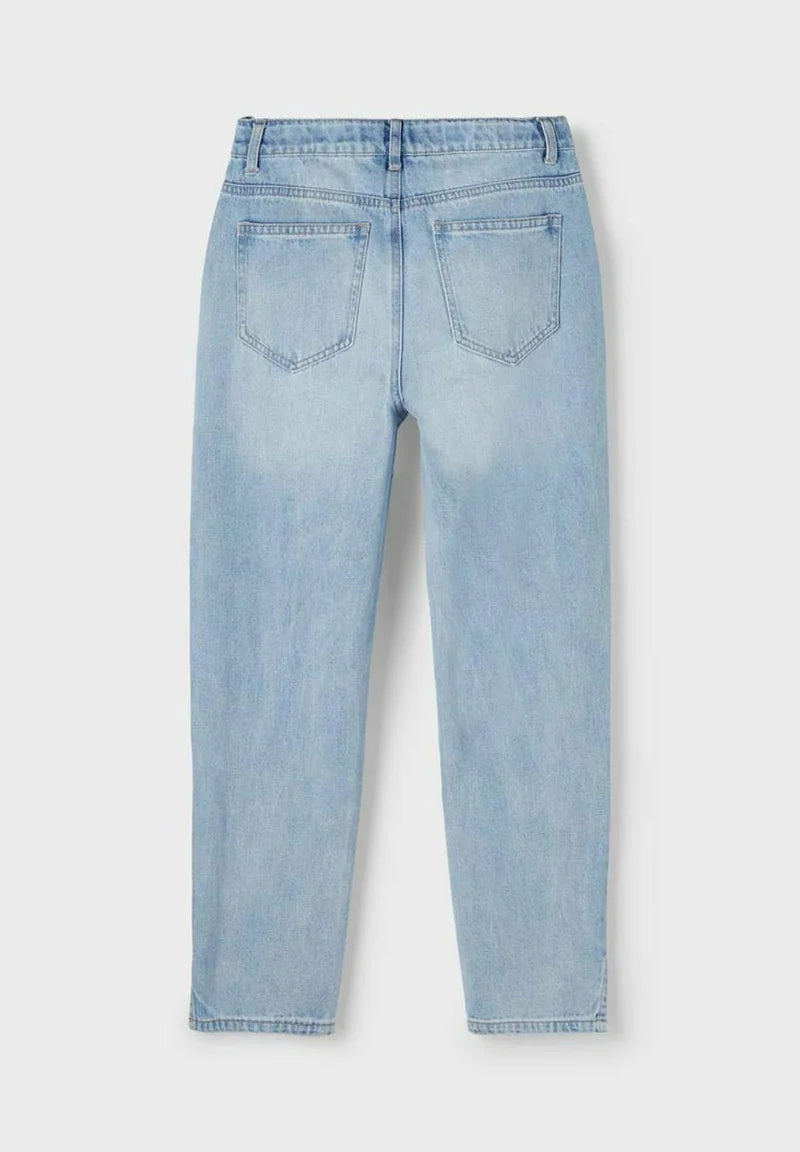 Blue Straight Fit Faded Look Jeans