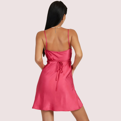 Twilight Elegance Satin Party Dress