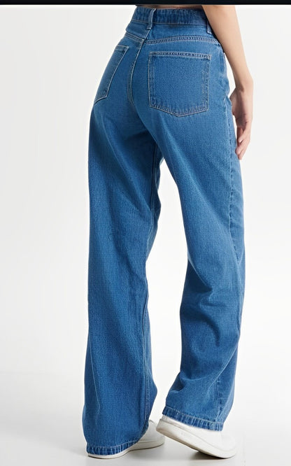 Blue Wide Leg Jeans