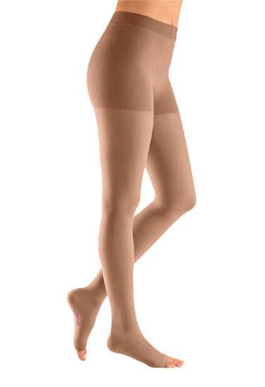 Open toe full cover ultra sheer high pantyhose pack of 2