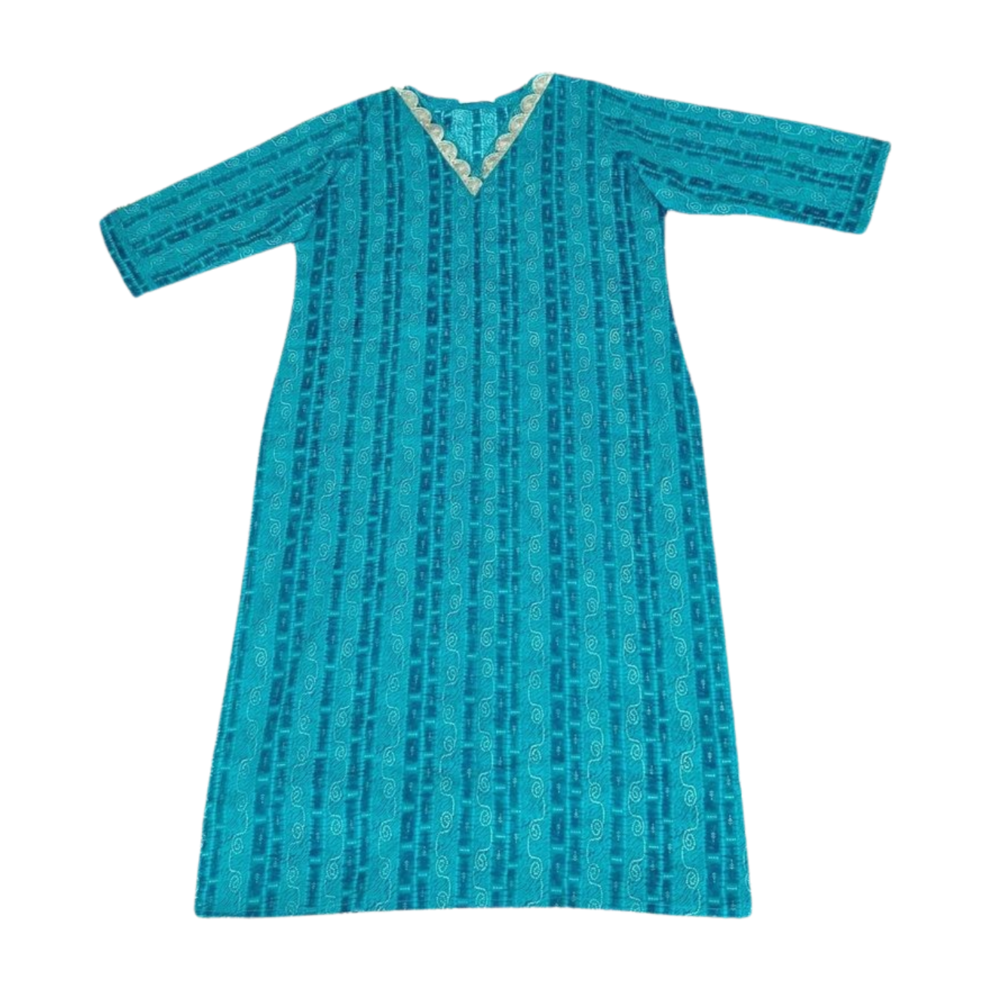 Striped Blue Straight Kurta