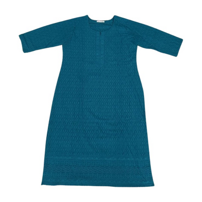 Chikan Embroidery Blue Kurta