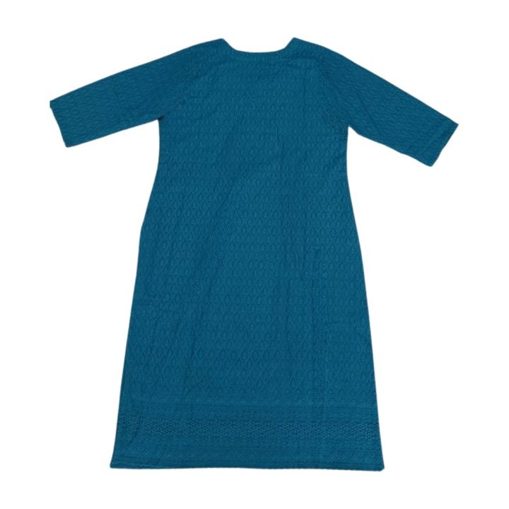 Chikan Embroidery Blue Kurta