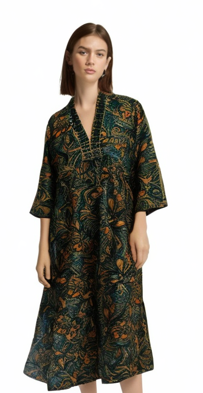 Printed Green Kurta