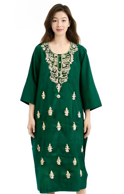 Printed Green Straight Kurta