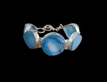 Vintage Blue Natural Stone Bracelet