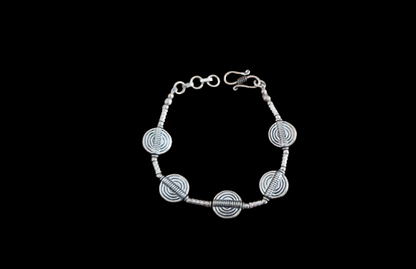 Silver Circle Charm Bracelet