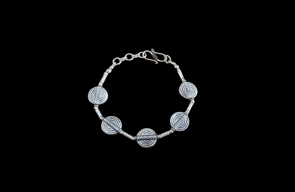 Silver Circle Charm Bracelet