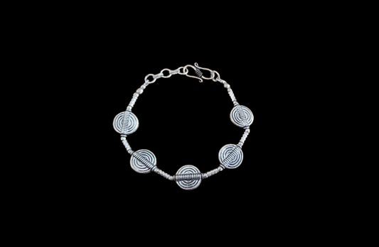 Silver Circle Charm Bracelet