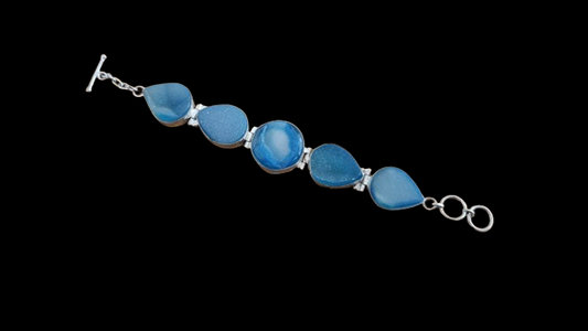 Vintage Blue Natural Stone Bracelet