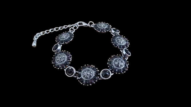 Black tiny stone bracelet