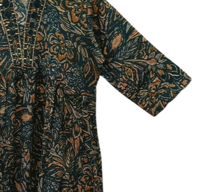 Printed Green Kurta