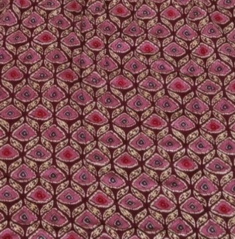 Printed Maroon Kurta