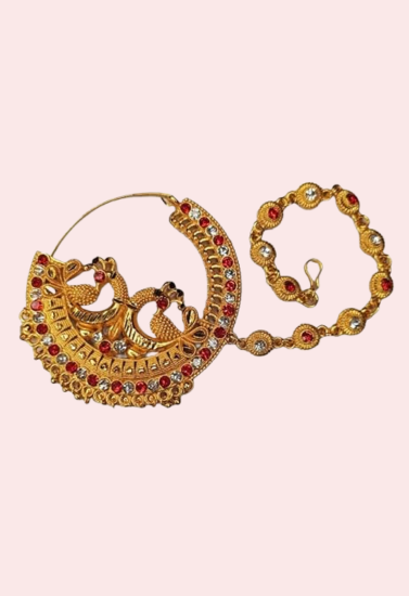 Kumauni Guloband with Nath & Mangtika – Bridal Gold Jewelry Set