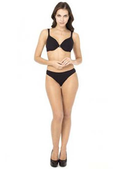 Stylish Seamless Black Push Up Bra Bikini Bottom Snazzyway